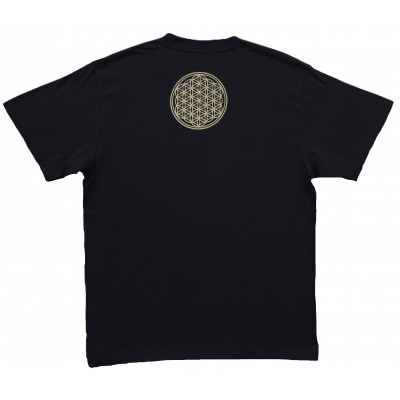 Tシャツ フラワー・オブ・ライフ 姫川薬石 ネイビー (半袖 150サイズ)