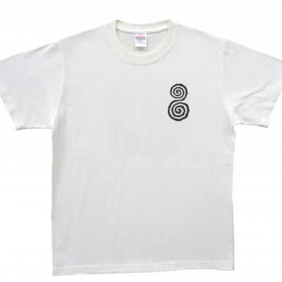 Tシャツ ふとまに 太占 麻炭 白 (半袖 160サイズ)