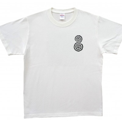 Tシャツ ふとまに 太占 麻炭 白 (半袖 Mサイズ)