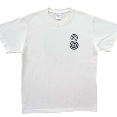 Tシャツ ふとまに 太占 麻炭 白 (半袖 Lサイズ)