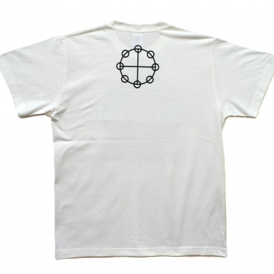 Tシャツ カタカムナ 麻炭 白 (半袖 160サイズ)