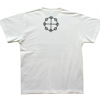 Tシャツ カタカムナ 麻炭 白 (半袖 Sサイズ)