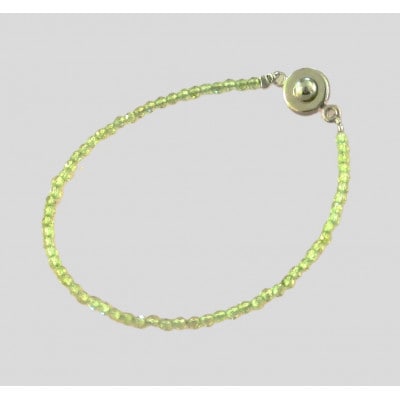 ペリドット・ファセットカットブレスレット【配送不可地域：沖縄県】