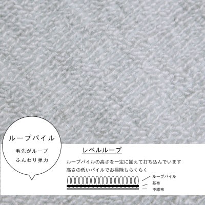 防ダニ カーペット 4.5畳 日本製 抗菌防臭 ノースポール 江戸間 261×261cm グレー