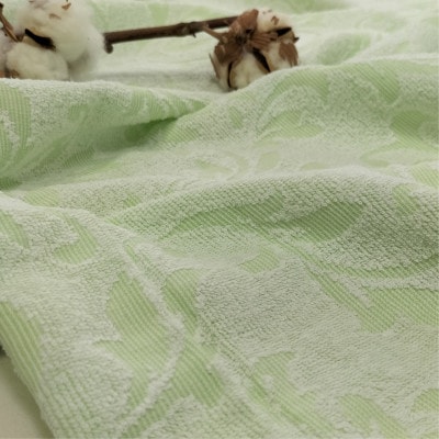 『軽やか』で洗濯しやすい綿100%タオルケット シングルサイズ(140×190cm)5164-GR