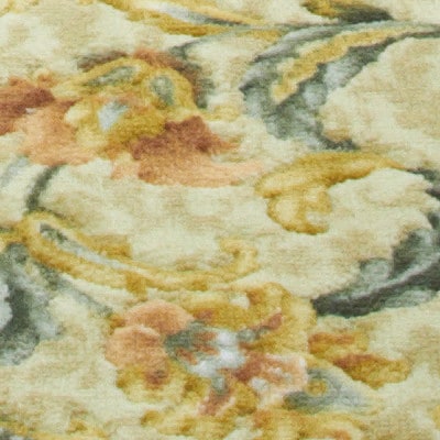 日本製 廊下カーペット 80cm×700cm 【オリエンタル更紗】 滑り止め加工 (グリーン)