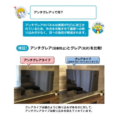 大阪府和泉市　50AG2　50インチ用　テレビ画面保護パネル　アンチグレアタイプ　テレビガード
