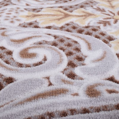 日本製 廊下カーペット 65cm×120cm 【モダンオーナメント】 滑り止め ブラウン