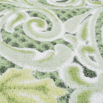 日本製 廊下カーペット 80cm×240cm 【モダンオーナメント】 滑り止め グリーン