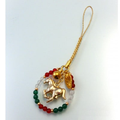 金馬の御利益干支3色根付ストラップ