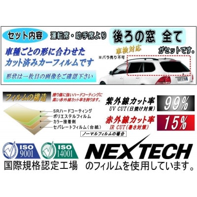 リア (s) 17系 スクラムワゴン ハイルーフ DG17W (5%) カット済み カーフィルム