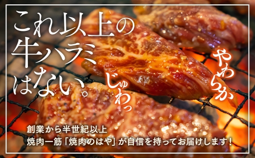 「50年の技が光る」 牛肉ハラミ 1.4kg (350g×4) 老舗焼肉店秘伝のタレ仕込み【配送不可地域：離島】