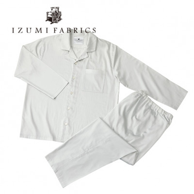 【サイズ:S(男女兼用)】プレミアムパジャマ　抗菌防臭やわらか超長綿使用　色:プラチナグレー