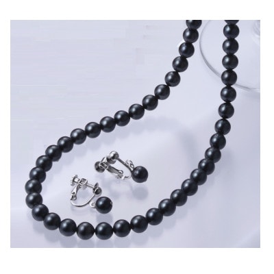 あこや本真珠2点セット　(6.5～7ミリ玉)　/(ブラック系)【配送不可地域：沖縄県】