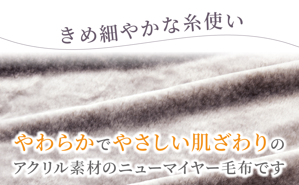 【シングルサイズ】ファータッチニューマイヤーあったかふんわか毛布　イズミファブリックス