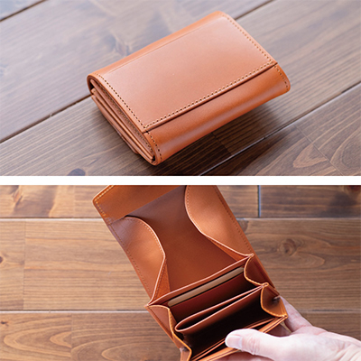 【本革 二つ折り財布】ギャルソン型 ハーフウォレット ダブルボタン【aw-19hn-CA】