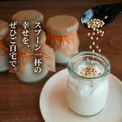 【冷凍便】こだわり素材のそば茶みるくプリン　4個入　玄そば　蕎麦の実付　手打ちそばかけはし【配送不可地域：離島】