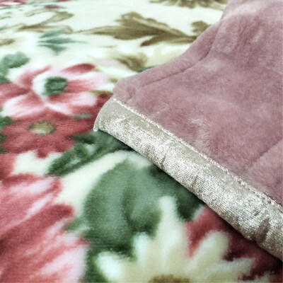 【シングルサイズ】吸湿発熱ふんわりアクリル2枚合わせ毛布 ピンク1枚  M-6701-PI