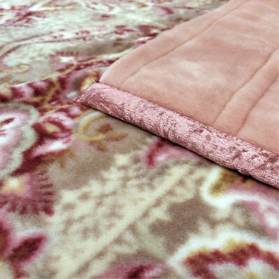 【ダブルサイズ】暖かふんわりアクリルマイヤー2枚合わせ毛布 ピンク1枚 M-87611-PI