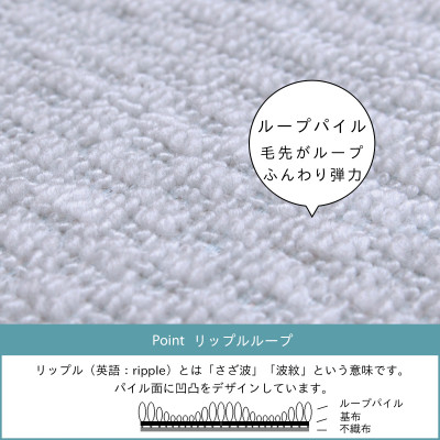 カーペット 日本製 抗菌防臭 軽量薄手 ジェミニ 176×261cm 江戸間 3畳用 グレー