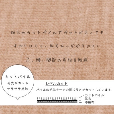 カーペット 日本製 抗菌防臭 ペット対応 ビオラ 261×261cm 江戸間 4.5畳 ベージュ