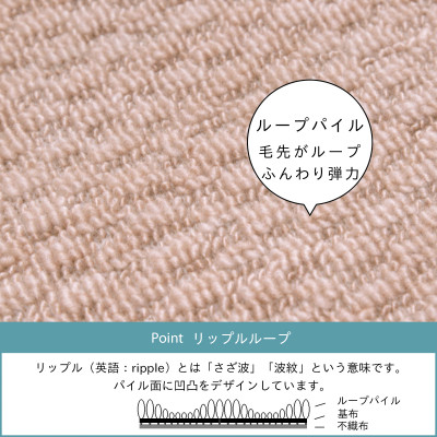 カーペット 日本製 抗菌防臭 軽量薄手 ジェミニ 352×440cm 江戸間 10畳用 ベージュ