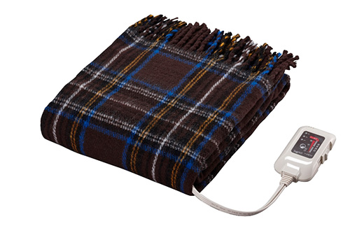 電気ひざかけ　(電気ブランケット)ブラウン(約140×82cm)