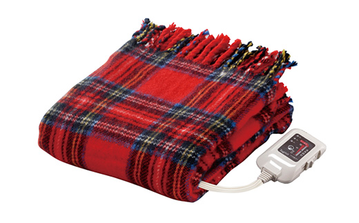 電気ひざかけ　(電気ブランケット)レッド(約140×82cm)