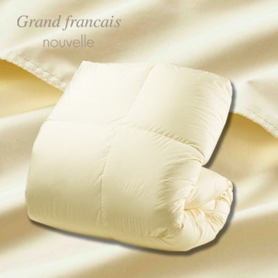 【クィーン】羽毛布団(掛カバー付)　ハンガリー産ダウン90%＆カシミヤ毛布【複数個口で配送】