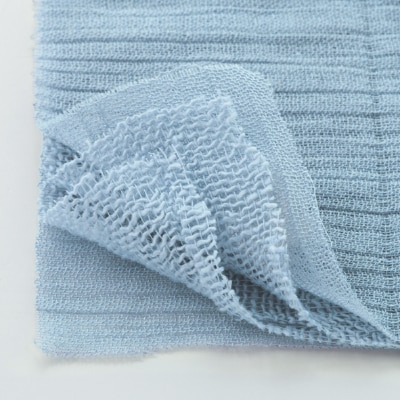 高吸水ガーゼフェイスタオル2枚(四重織シャリ感ガーゼ)色:ブルー