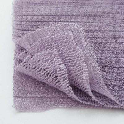 高吸水ガーゼハンカチ5枚(四重織シャリ感ガーゼ)色:ライラック