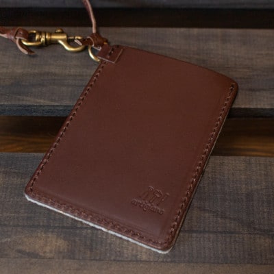 【ハラコ パスケース】本革 両面 2枚収納 ストラップ付き ICカード 社員証【apo-08nch】