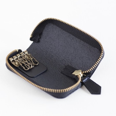 【キーケース】イタリアンレザー 本革 4連タイプ スリム ブッテーロ【apo-16bu-BK】