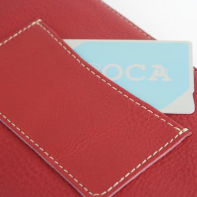 【サコッシュバッグ】ショルダーバッグ 牛革 本革 斜めがけ 薄型【ak-53nns-RD】