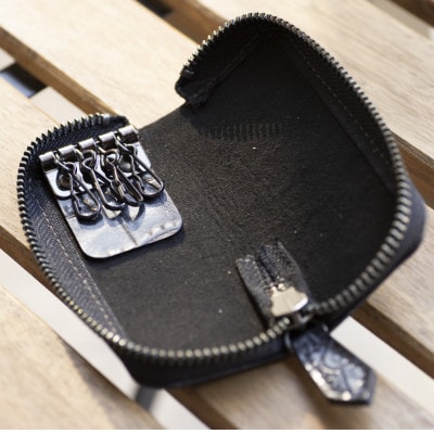 【キーケース】クロコエンボスレザー 本革 4連タイプ ワニ革模様 型押し【apo-16ec-KH】