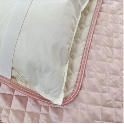 【Mサイズ 43×63cm】シルク100%和泉木綿枕パッド　ピンク1枚　SSM-1M-PI