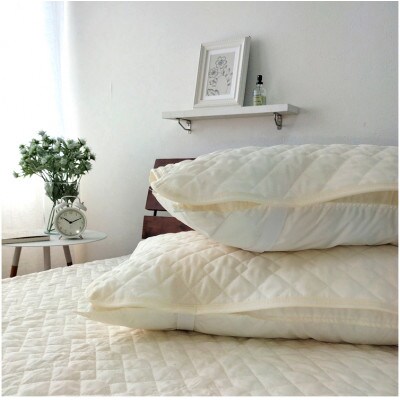 【Mサイズ43×63】自然のままのピュアコットン枕パッド2枚組〈キナリ〉PK-1505PM-2P