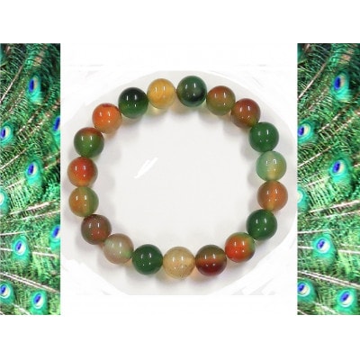 孔雀めのう・彩りのブレスレット