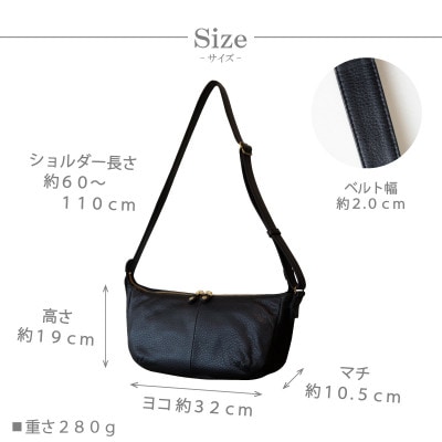 【本革 ショルダーバッグ】2way 牛革ソフトレザー(舟形コンパクトバッグ)【ak-45cs-BG】