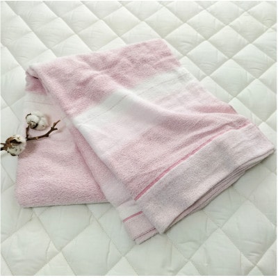 【シングル】爽やかグラデーション タオルケット(140×190cm)ピンク SNT-9-PI