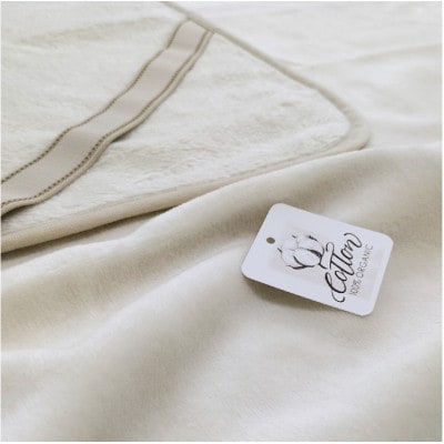 【シングル】贅沢ふわふわオーガニックコットン敷毛布　100×205cm　IV　OGMS-2S-IV