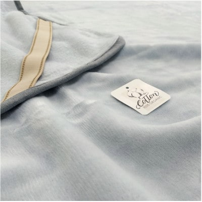 【セミダブル】贅沢ふわふわオーガニックコットン敷毛布　120×205cm　OGMS-3SW-GY