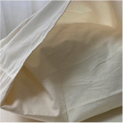 【Mサイズ】和泉木綿ピュアコットンまくらカバー(43×63cm)キナリ　PUMC-M