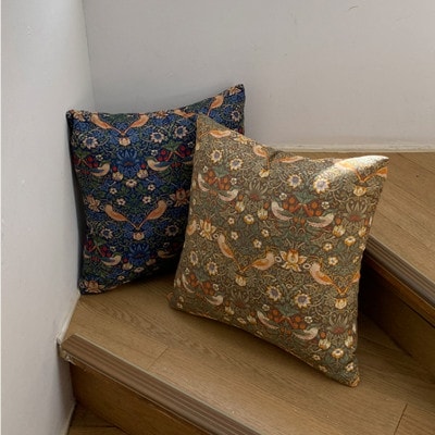 【クッションカバー45×45cm】ベストオブモリス いちご泥棒ベージュ MR-4545I-BE