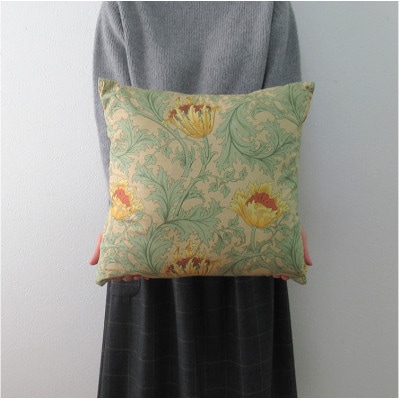 【座布団カバー55×59cm】ベストオブモリス アネモネ グリーン MR-4545-A