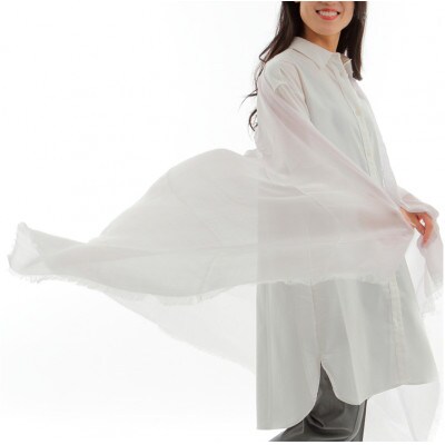 なめらかシルク使いの大判ストール(約100×185cm)ラベンダー　STL-1　PI