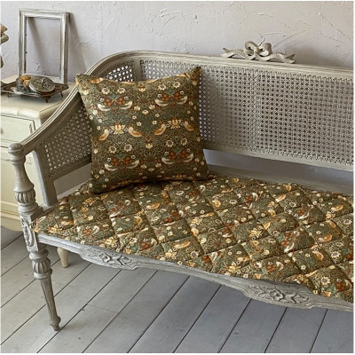 【ソファーパッド3.5人掛用50×175】ベストオブモリス  いちご泥棒BE　MR-5017I-BE