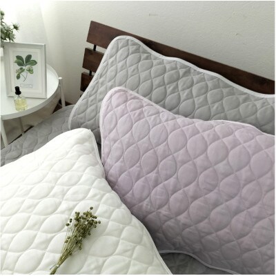 【Mサイズ 43×63cm】艶やかリネン100%枕パッド1枚 グレー LIN-4363-GY