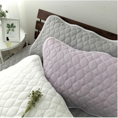 【Mサイズ 43×63cm】艶やかリネン100%枕パッド1枚 ホワイト LIN-4363-WH