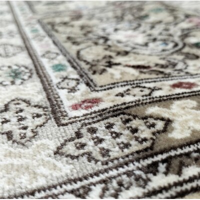 【4.5畳用】240×240cm 洗える国産モケット織ラグ ベージュ(サンレモ240×240BE)